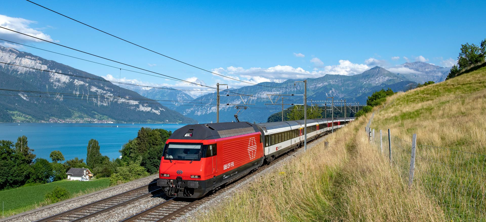 SBB Bahn mit Thunersee