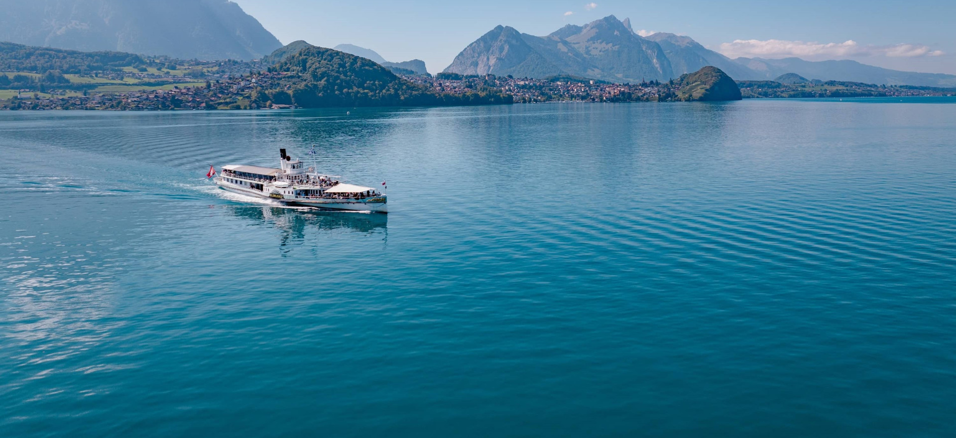 Das Dampfschiff Blümlisalp auf dem Thunersee