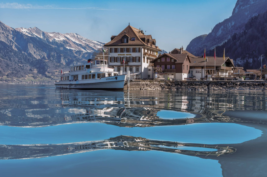 MS Interlaken an der Ländte Iseltwald