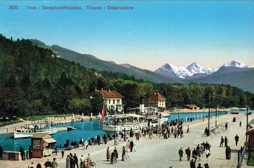Schiffstation Thun im Jahr 1932